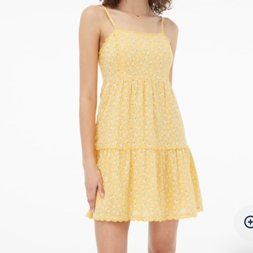 NWT Aeropostale Yellos Floral Square Nevk Spaghetti Strap Dress Size L
